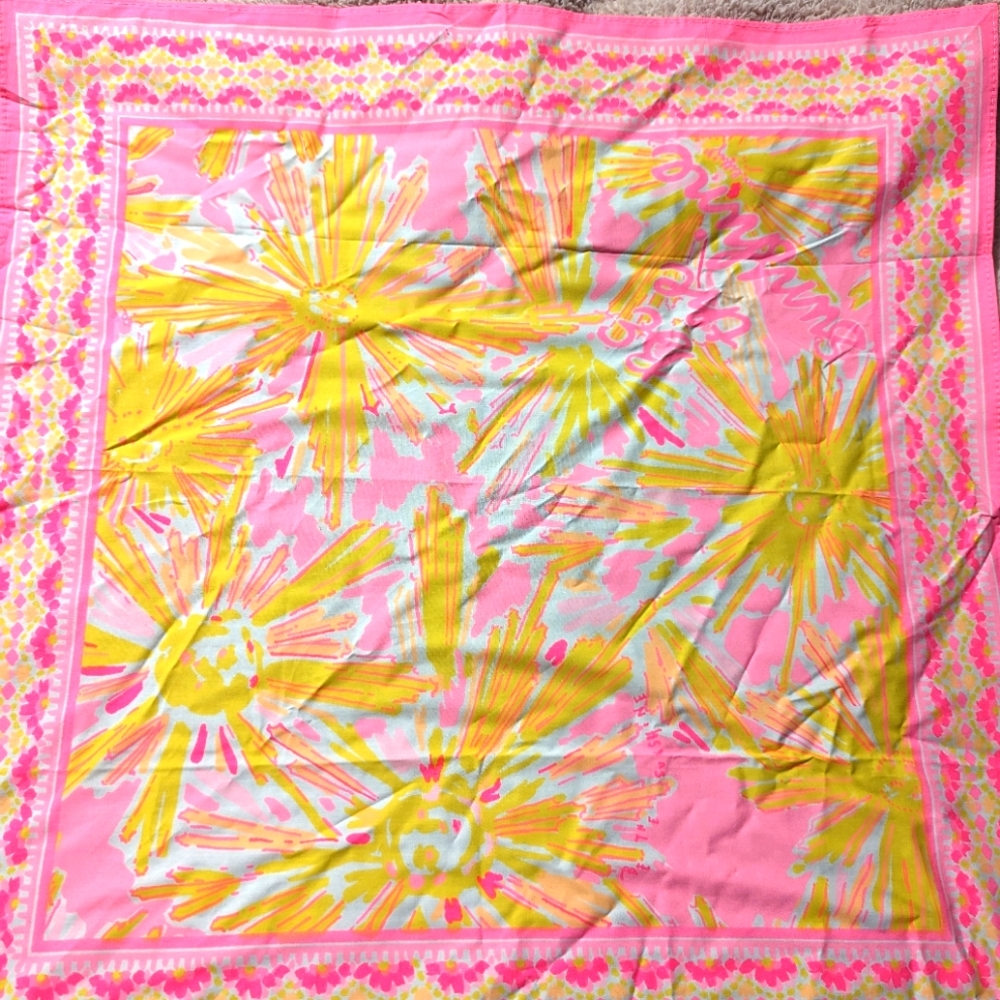 Lilly Pulitzer cotton square scarf